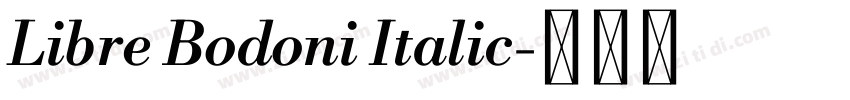 Libre Bodoni Italic字体转换